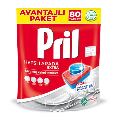 Pril Tablet Hepsi Bir Arada 80 Adet