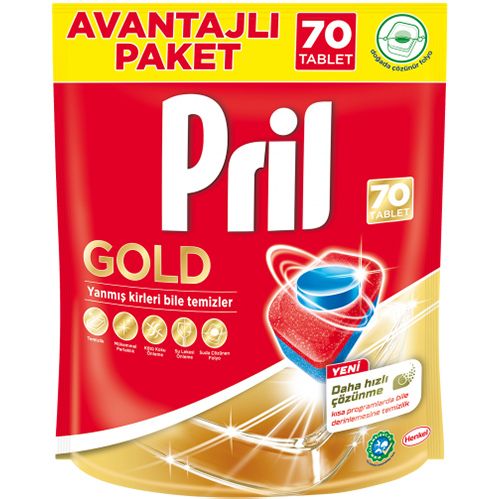 Pril Tablet Gold Avantajlı Paketi 70 Adet