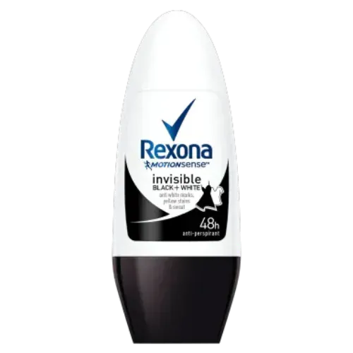 Rexona Invisible Black + White Anti Perspirant Roll On 50 Ml