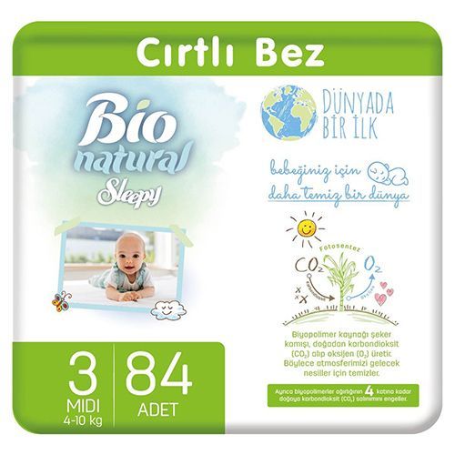 Sleepy Bio Natural Baby Diapers No.3 mini  84 pcs