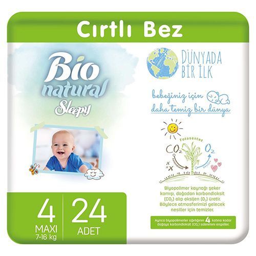 Sleepy Bio Natural Baby Diapers No.4 maxi 24 pcs