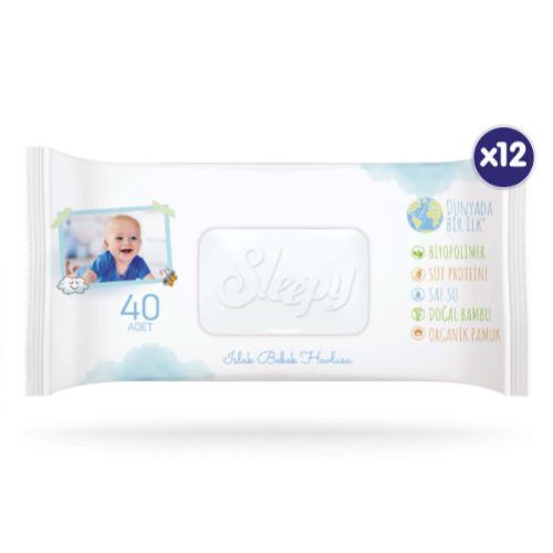 Sleepy Bio Natural Wet Towel 12X40 (480 Sheets)