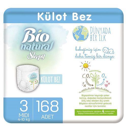 Sleepy Bio Natural Baby Panty Diapers No.3  midi  168 pcs