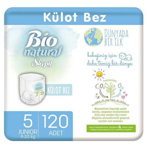 Bio Natural Baby Panty Diapers No.5  junior  120 pcs