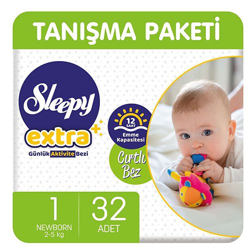 Sleepy Extra Günlük Aktivite Bezi 1 Numara Yenidoğan 32 Adet