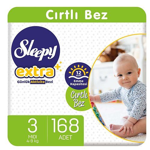 Sleepy Extra Daily Active Baby Diapers  No.3 midi   168 pcs