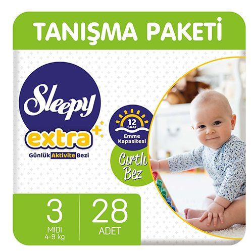 Sleepy Extra Daily Active Baby Diapers  No.3 midi   28 pcs