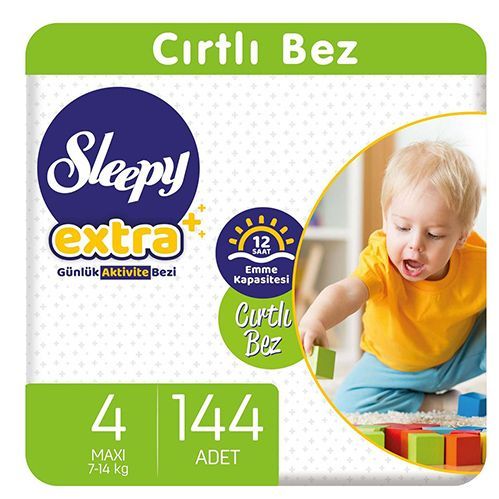 Sleepy Extra Daily Active Baby Diapers  No.4 maxi   144 pcs