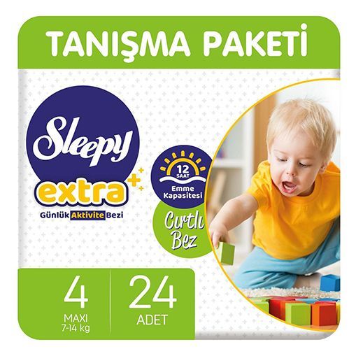 Sleepy Extra Daily Active Baby Diapers  No.4 maxi   24 pcs