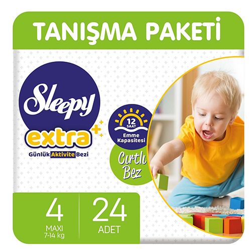 Sleepy Extra Günlük Aktivite Bezi 4 Numara Maxi 24 Adet