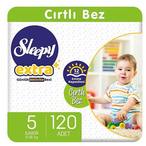 Sleepy Extra Daily Active Baby Diapers  No.5 junior   120 pcs