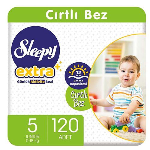 Sleepy Extra Günlük Aktivite Bezi 5 Numara Junior 120 Adet