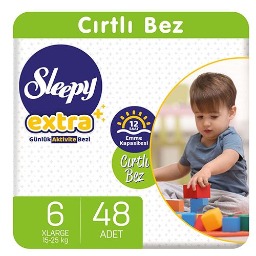 Sleepy Extra Günlük Aktivite Bezi 6 Numara X Large 48 Adet