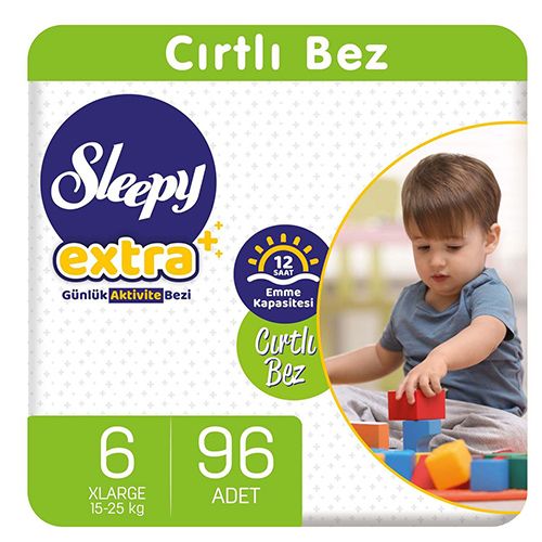 Sleepy Extra Günlük Aktivite Bezi 6 Numara X Large 96 Adet