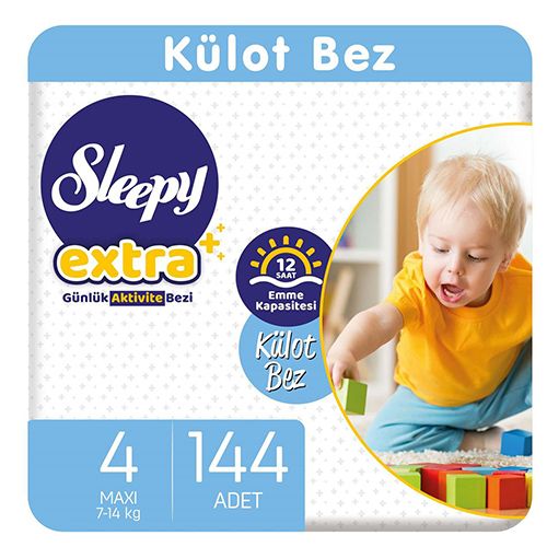 Sleepy Extra Günlük Aktivite Külot Bez 4 Numara Maxi 144 Adet