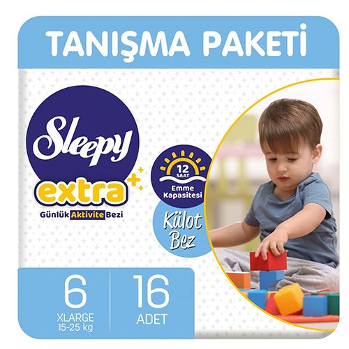 Sleepy Extra Günlük Aktivite Külot Bez 6 Numara X Large 16 Adet