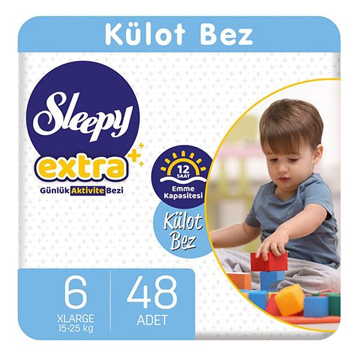 Sleepy Extra Günlük Aktivite Külot Bez 6 Numara X Large 48 Adet