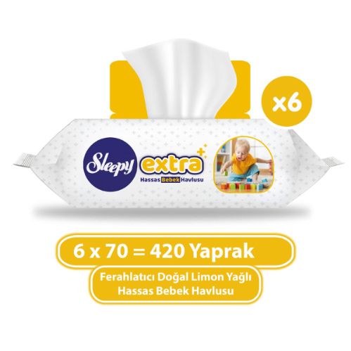 Sleepy Extra Hassas Islak Havlu 12x70