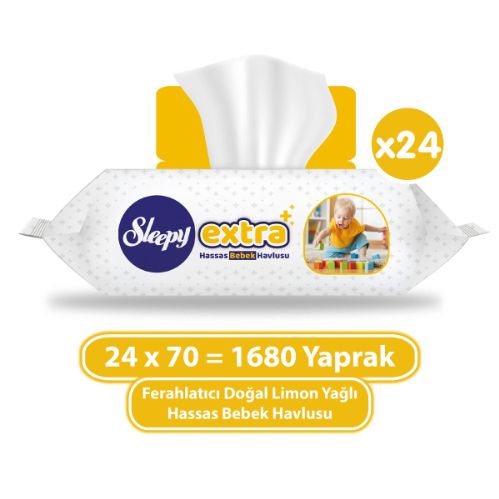 Sleepy Extra Hassas Islak Havlu 24x70