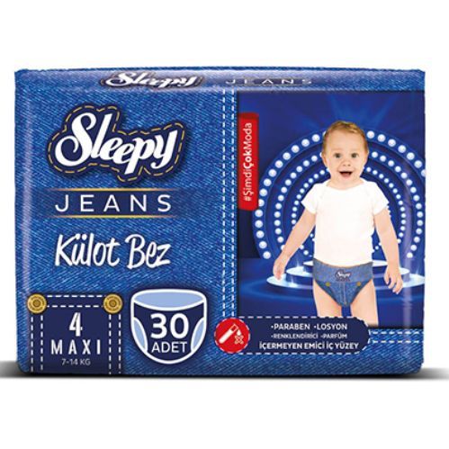 Sleepy Jeans Panty Diaper No.4  Maxi  30 pcs