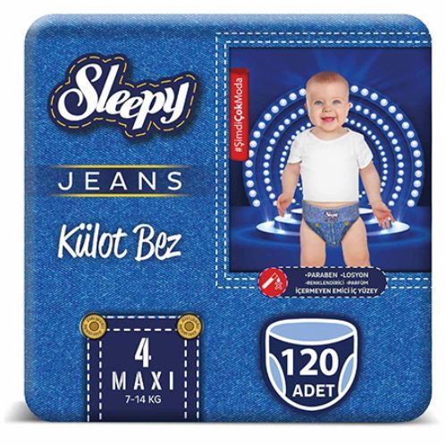 Sleepy Jeans Panty Diaper No.4  Maxi 4 Jumbo 120 pcs