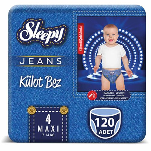 Sleepy Jeans Külot Bez 4 Numara Maxi 4’Lü Jumbo 120 Adet