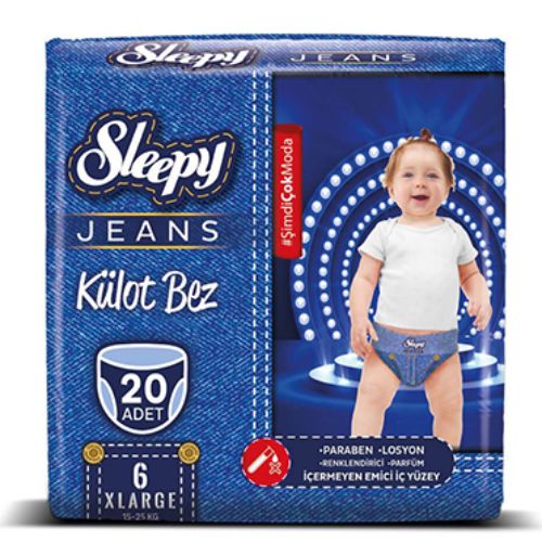 Sleepy Jeans Külot Bez 6 Numara X Large 20 Adet