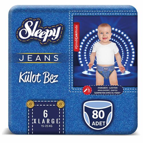 Sleepy Jeans Külot Bez 6 Numara X Large 4’Lü Jumbo 80 Adet