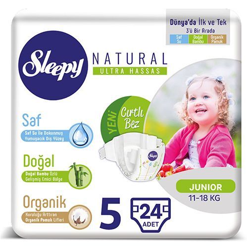 Sleepy Natural Baby Diaper No.5 junior 24  pcs