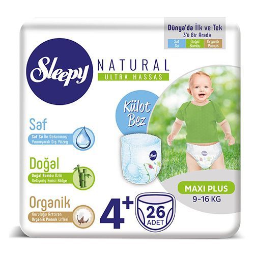 Sleepy Natural Panty Diaper No.4  Maxi Plus 26 pcs