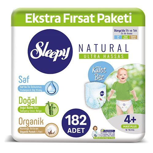 Sleepy Natural Panty Diaper No.4 Maxi Plus Extra Opportunity Pack  182 pcs