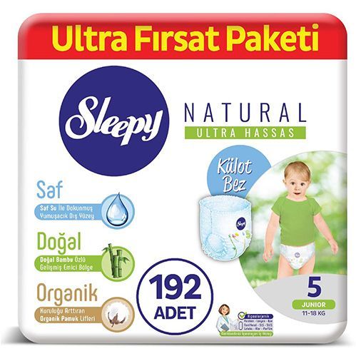 Sleepy Natural Panty Diaper No.5 junior Ultra Opportunity Pack  192 pcs