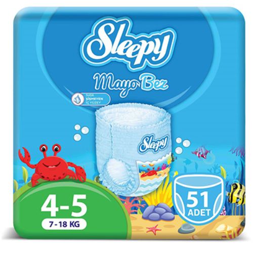 SleepyMayo Külot Bez 5 Numara Junior 3'Lü Paket 51 Adet