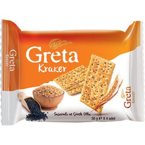 Şölen Greta Sesame and Black Cumin Crackers 30x4 Gr