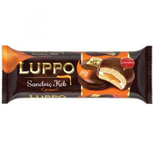 Şölen Luppo Caramel Filled Milk Chocolate Coated Marshmallow Sandwich Cake 184 Gr