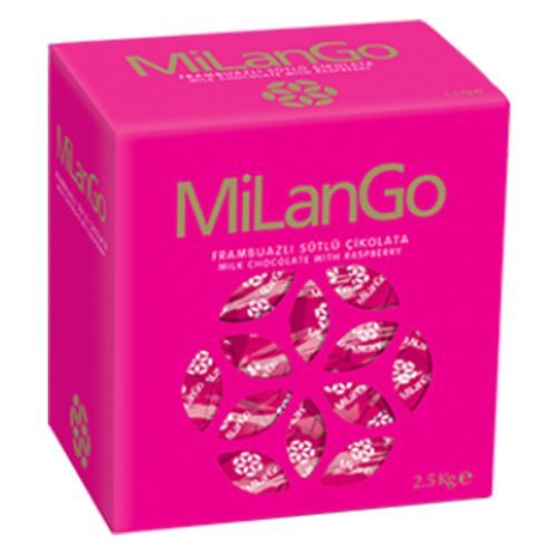 Şölen Milango Raspberry Filled Milk Chocolate with Raspberry Cream 2.5 Kg