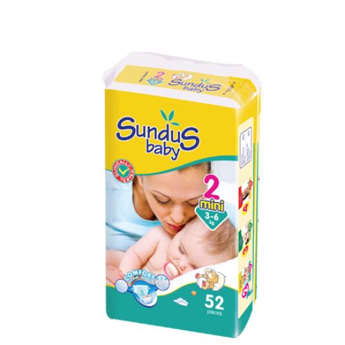 Sundus Baby Mini 52'Li İkiz Paket Bebek Bezi