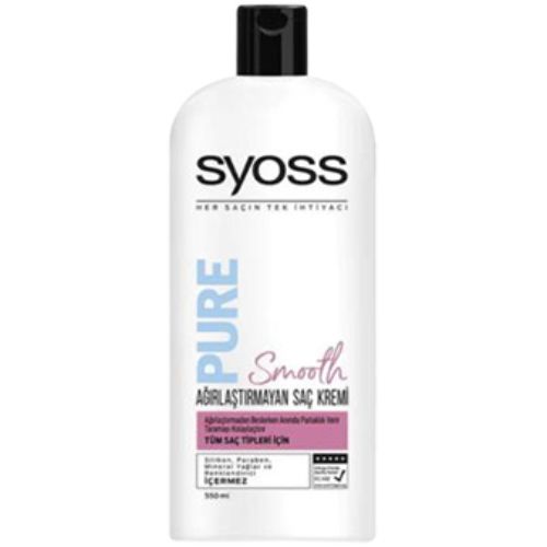 Syoss Pure Smooth Ağırlaştırmayan Saç Kremi 550 Ml