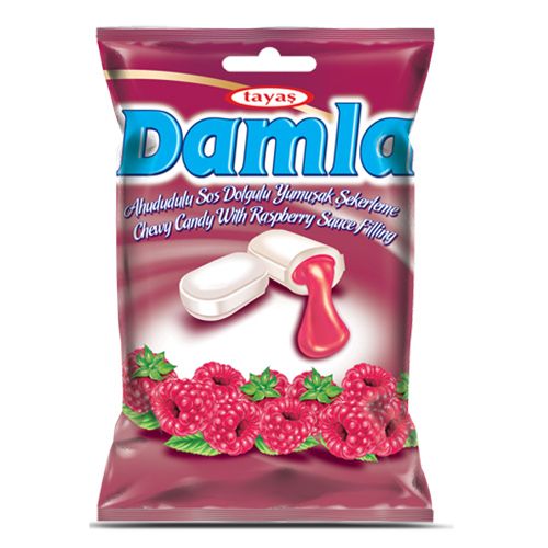 Tayaş Damla Soft Candy With Raspberry Fruit 90 Gr