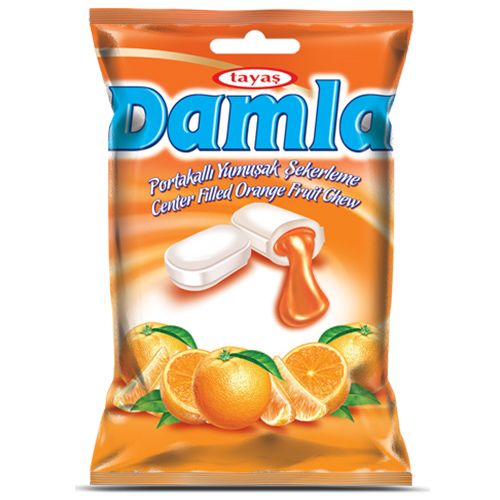 Tayaş Damla Soft Candy With Orange Fruit 90 Gr