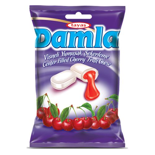 Tayaş Damla Soft Candy With Sour Cherry Fruit 90 Gr