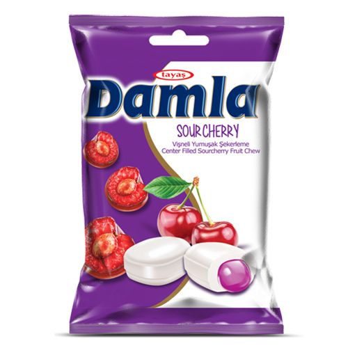 Tayaş Damla Soft Candy With Sour Cherry Fruit 90 Gr