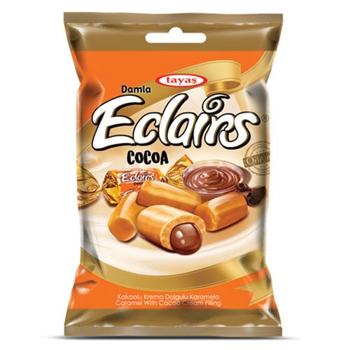 Tayaş Eclairs Caramel With Cocoa Cream Filling 1000 Gr