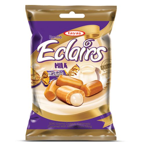 Tayaş Eclairs Sütlü Krema Dolgulu Karamel 1000 Gr