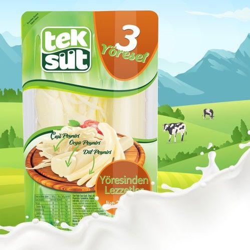 Teksüt Cheese 3 Tastes 250 Gr