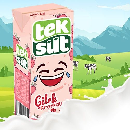 Teksüt Milk With Strawberry  200 Ml