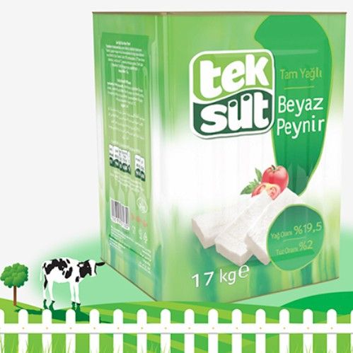 Teksüt Full Fat  White Cheese Tin 17 Kg