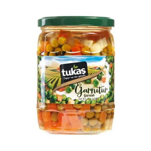 Tukaş Mixed Vegetables Glass Canned 560 Gr