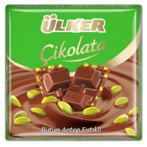 Ülker Square Chocolate with Pistachio 65 Gr