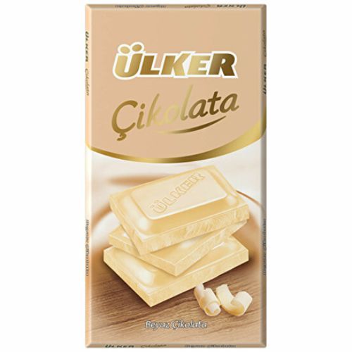 Ülker Chocolate White Tablet Chocolate 80 Gr